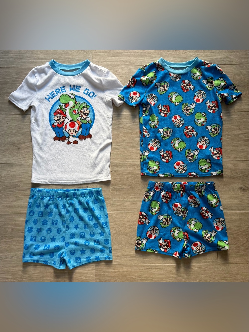 Nintendo Boys Blue and White Super Mario Pajama Sets